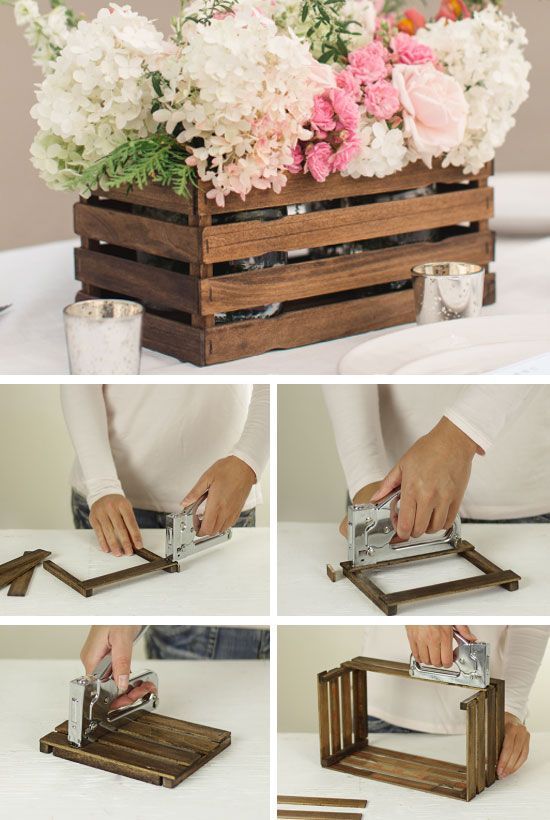 DIY Rustic Crate Out Of Paint Sticks Pictures, Photos, and Images for