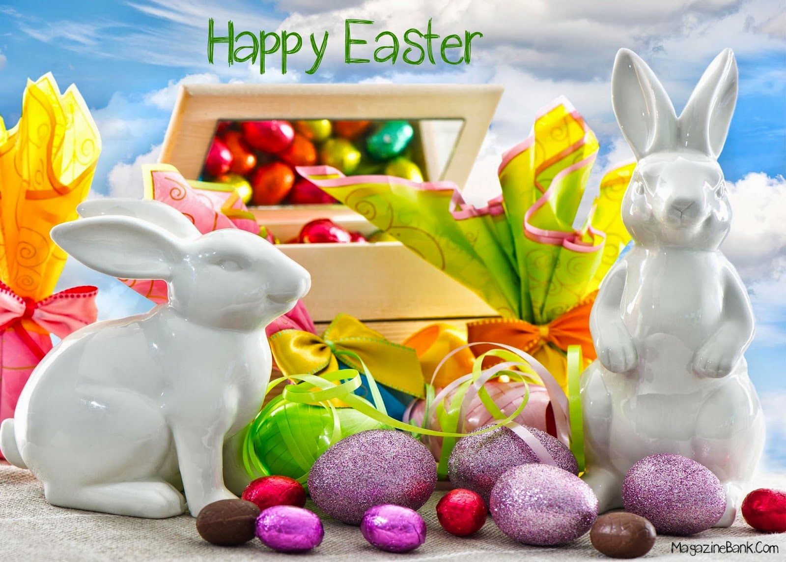 Happy Easter With Bunnies And Candy Pictures, Photos, and Images for