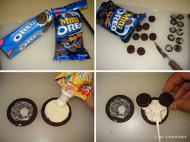 DIY Mickey Mouse Oreo Cookie Pops Pictures, Photos, and Images for
