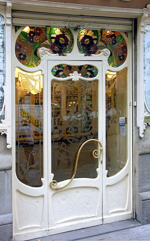 Barcelona. Art Nouveau Doorway Pictures, Photos, and