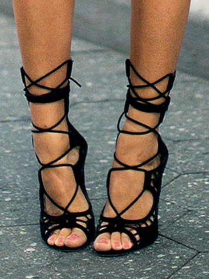 lace up stilettos