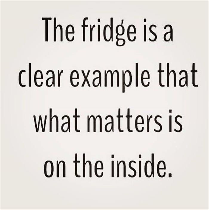 The Fridge Is An Example Its Whats On The Inside That Matters Pictures