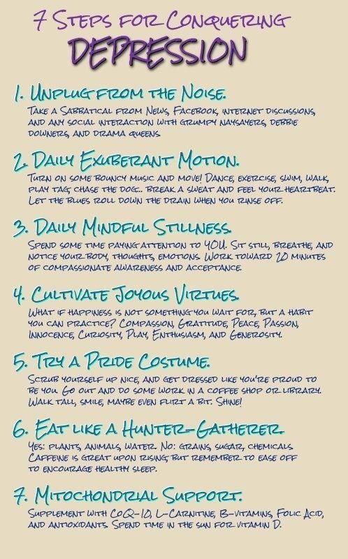 7 Steps For Conquering Depression Pictures, Photos, and Images for