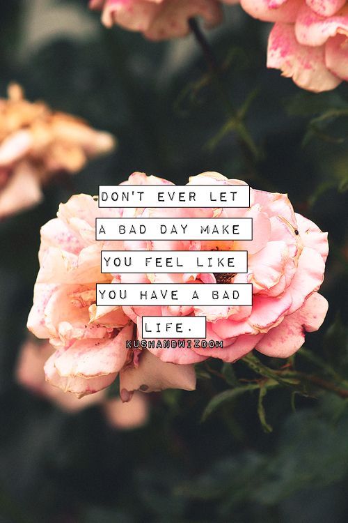 Dont Even Let A Bad Day Make You Feel Like You Have A Bad Life Pictures