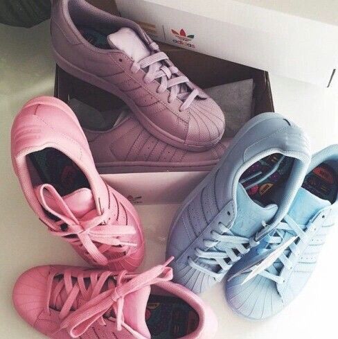 pink and purple adidas