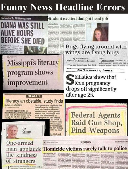 Newspaper articles with grammar mistakes 2017 picture