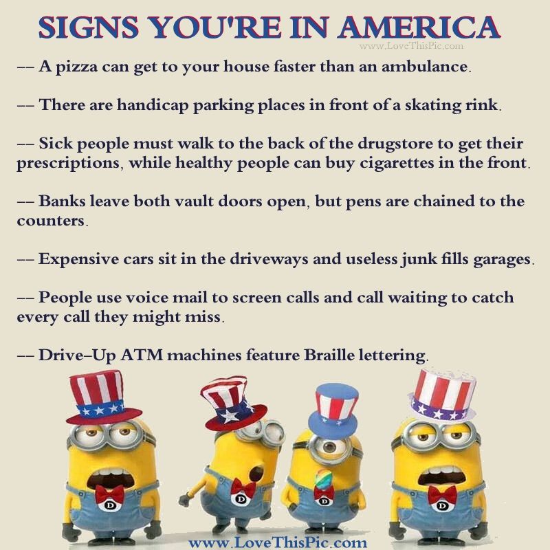 Signs You're In America Pictures, Photos, and Images for ... Signs You're In Amer