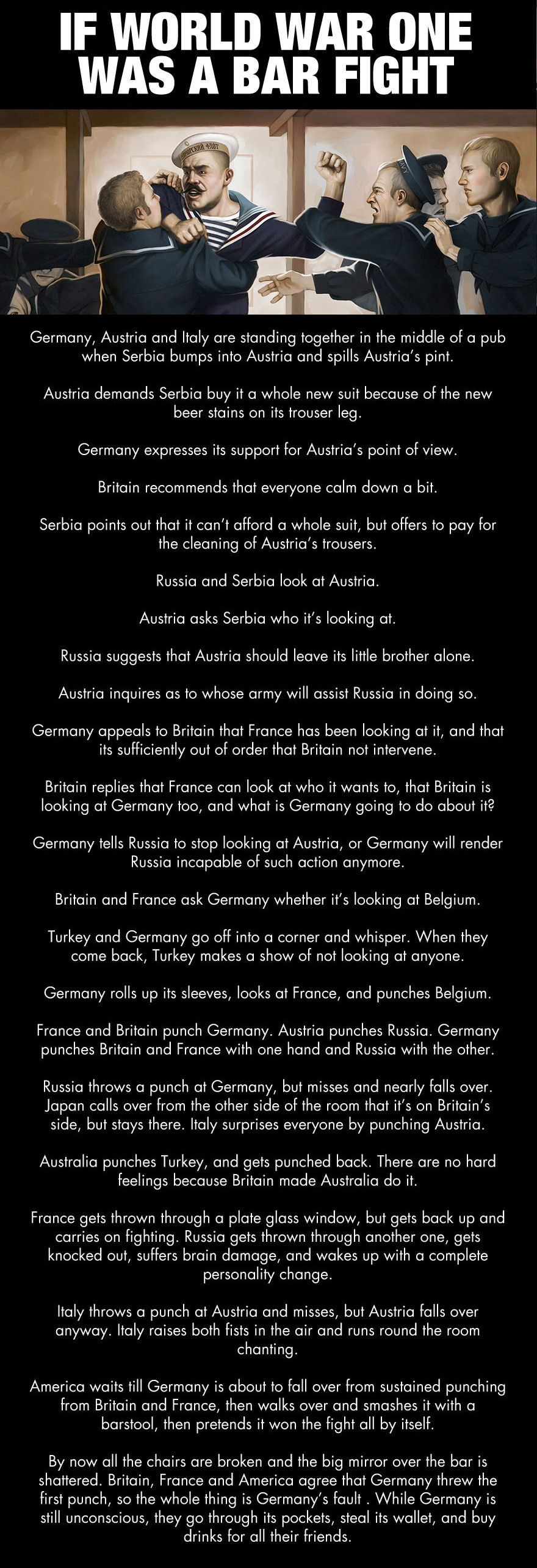 If World War One Was A Bar Fight… Pictures, Photos, and Images for