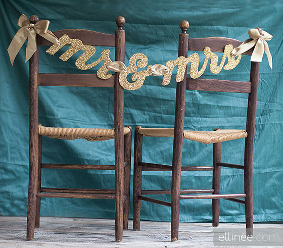 Glitter Mr Mrs Chair Banner Pictures Photos And Images For