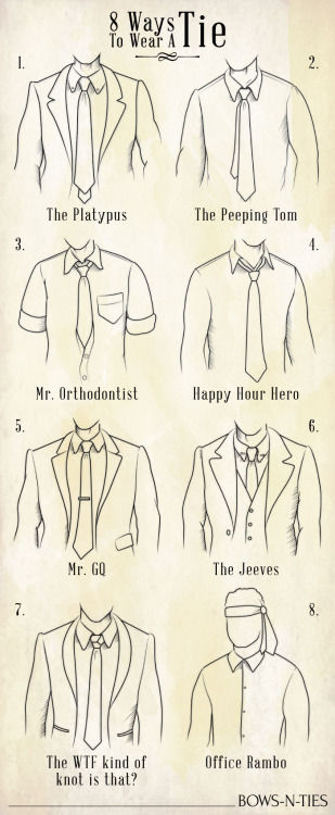 how to wear a tie
