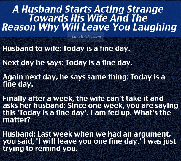 Husband Starts Acting Strange Towards Wife When She Asks Why He Says