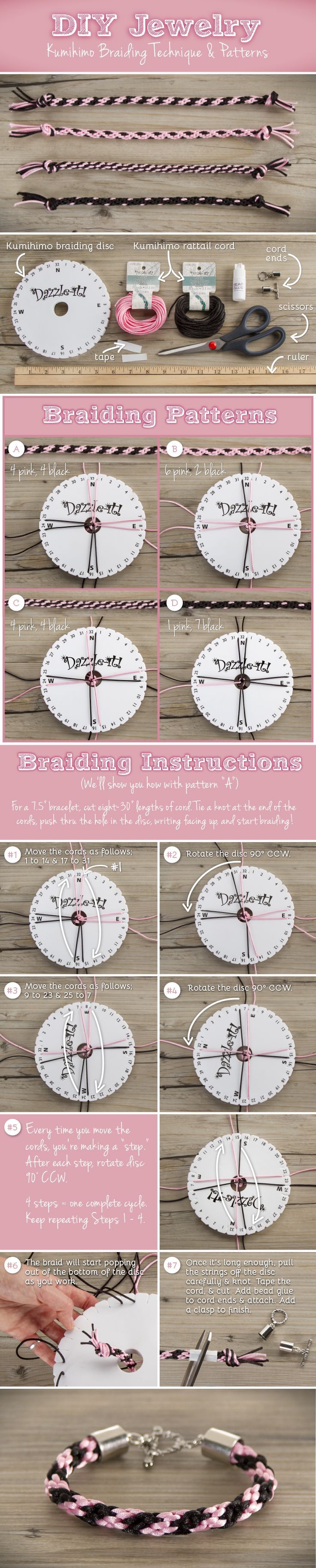 DIY Jewelry Kumihimo Braiding Technique And Pattern Pictures, Photos