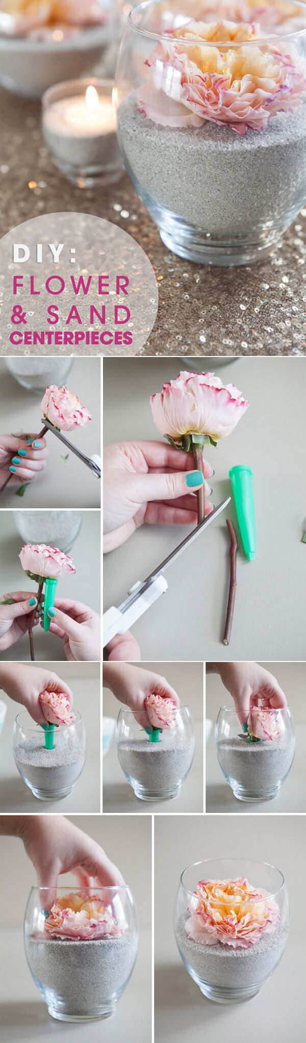 DIY Flower And Sand Centerpieces Pictures, Photos, and Images for