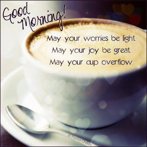 Good Morning May Your Cup Overflow Pictures, Photos, and 