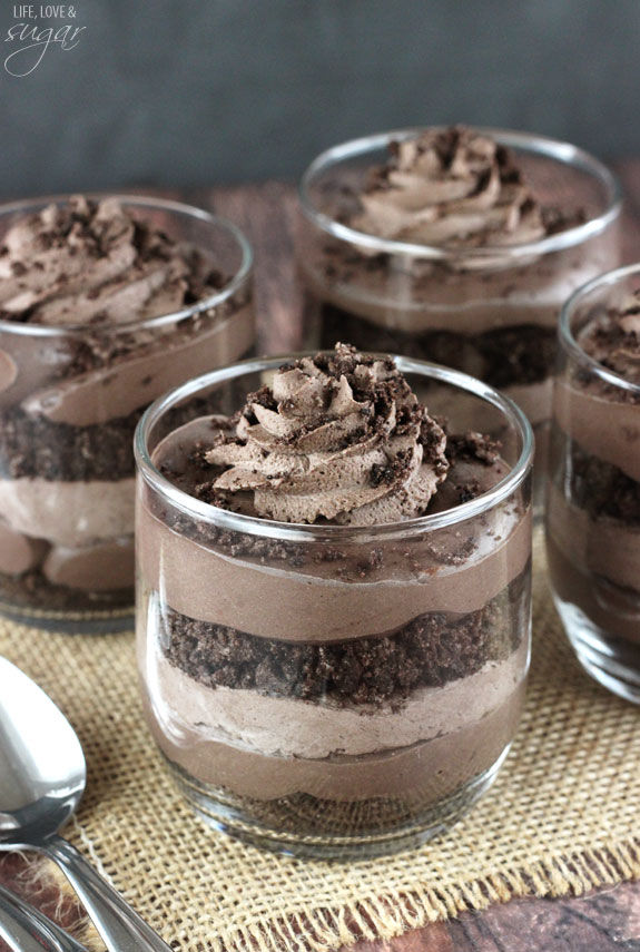 Mini Baileys Chocolate Cheesecake Trifles Pictures, Photos, and Images
