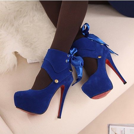 blue stilettos