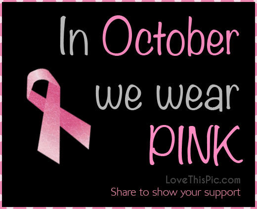 in october we wear pink screen print