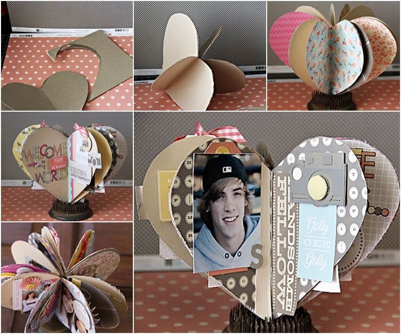 DIY Heart Shaped Mini Album Pictures, Photos, and Images for Facebook