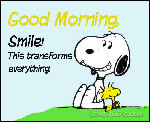 Snoopy Good Morning Smile Pictures, Photos, and Images for Facebook