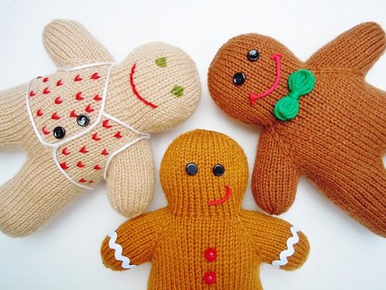 Happy Gingerbread Men Knitting Tutorial Pictures, Photos, and Images