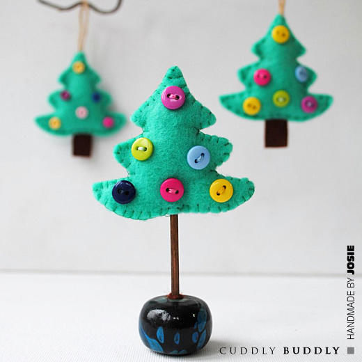 Felt Christmas Tree Ornament Tutorial Pictures, Photos, and Images for