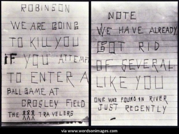 Jackie Robinson Recieves Hate Mail Pictures, Photos, and Images for