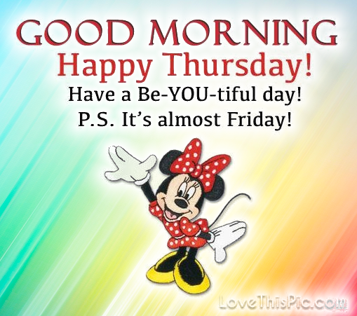 Colorful Good Morning Minnie Mouse Quote Pictures, Photos, and Images