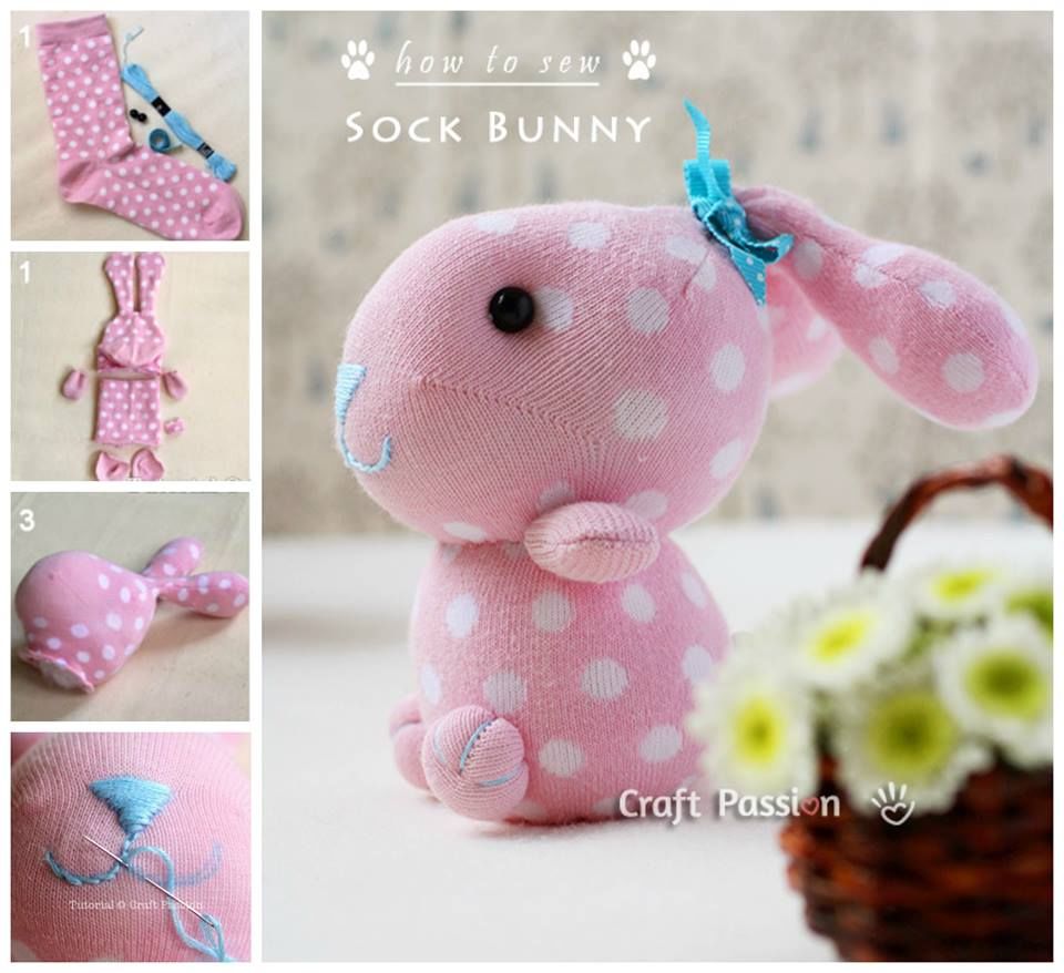 How To Sew An Adorable Sock Bunny For Easter Pictures, Photos, and