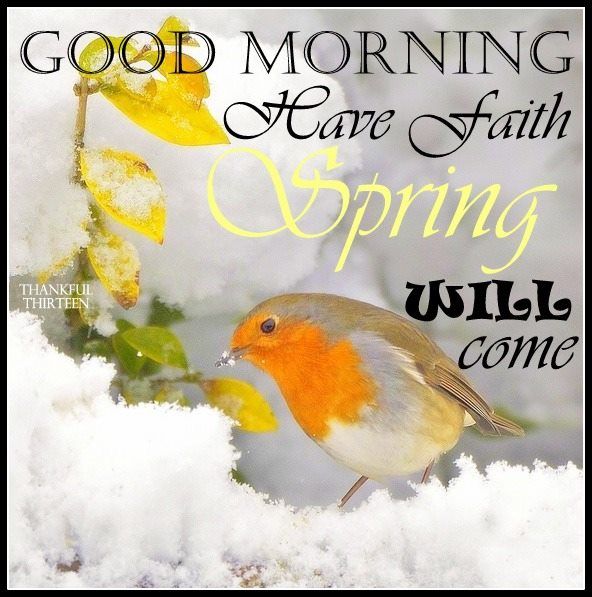 Good Morning Have Faith Spring Will Come Pictures, Photos, and Images