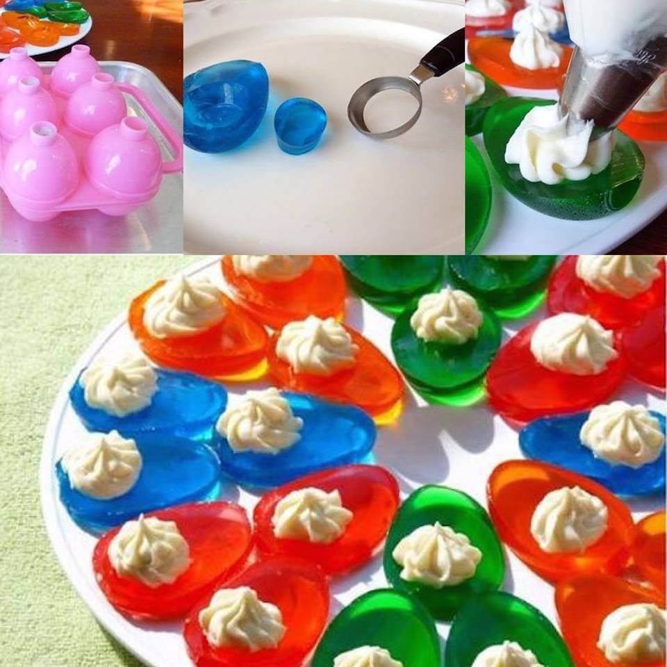 Use Plastic Easter Eggs To Make Jello Eggs With Vanilla Filling! Pictures, Photos, and Images