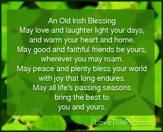 An Old Irish Blessing Pictures, Photos, and Images for