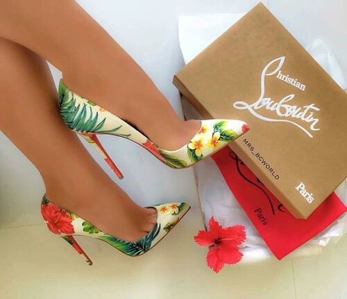 floral louboutins