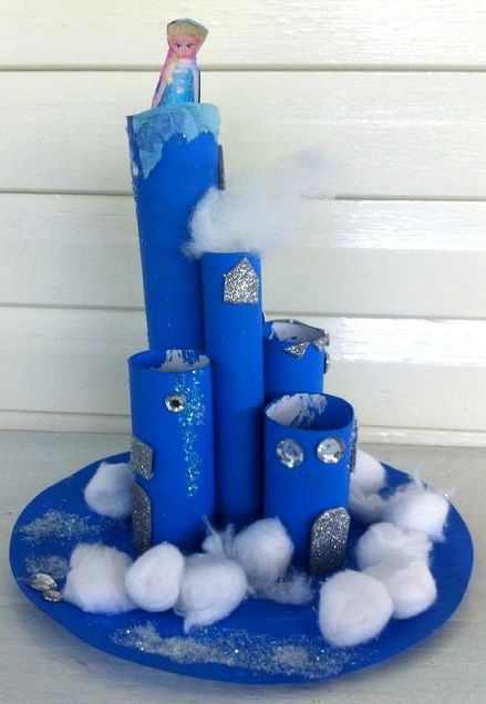 Cardboard Tube Elsa Frozen Castle Craft Pictures, Photos, and Images