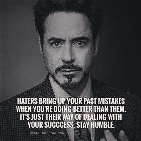 Haters Bring Up Your Past Mistakes When You're Doing 