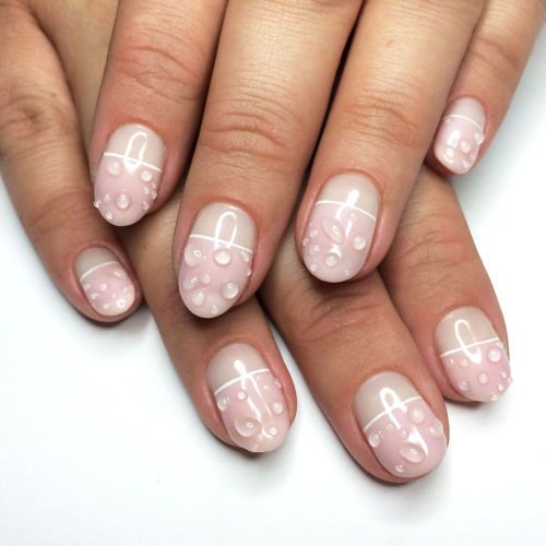 Water drop nails เพ้นท์เล็บสวยสมจริง เหมือนมีน้ำกลิ้งอยู่บนเล็บ