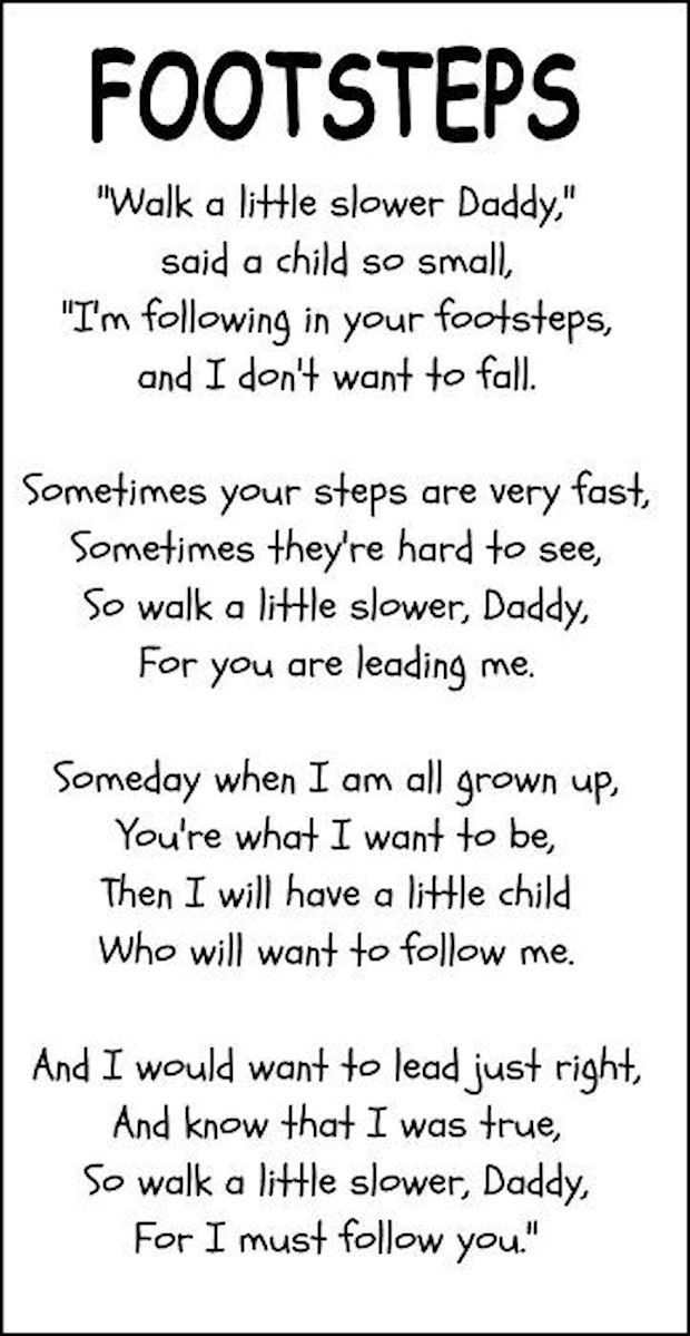 Fathers Day Poem Footsteps Pictures Photos And Images For Facebook