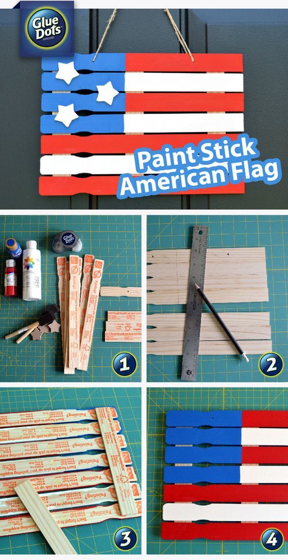 Paint Stick American Flag Craft Pictures, Photos, and Images for