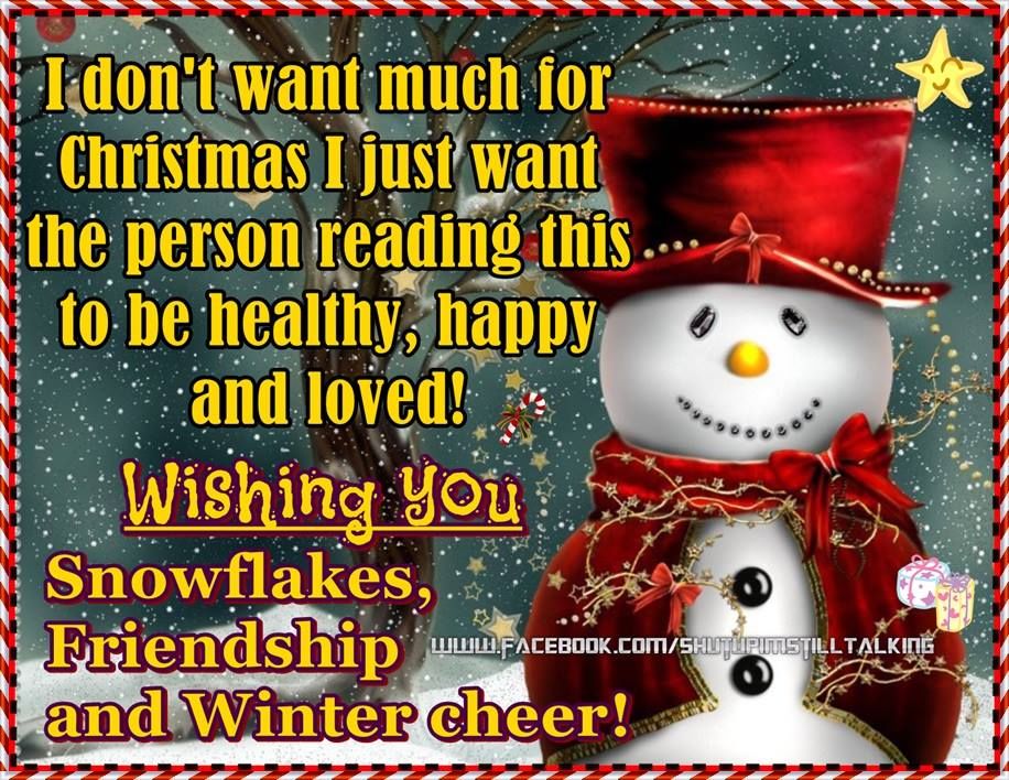 I Don't Want Much For Christmas I Just Want The Person Reading This To