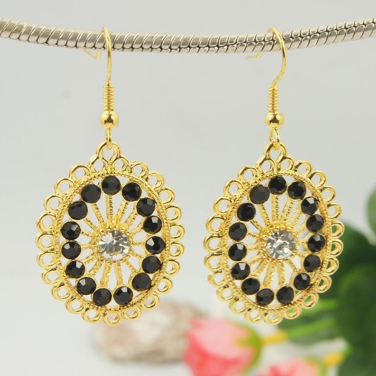 Alloy Earrings With Grade A Rhinestone Beads Pictures, Photos, and