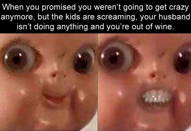 When You Promised You Weren't Going To Get Crazy Anymore, But The Kids