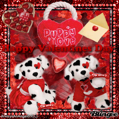 puppy happy valentines day