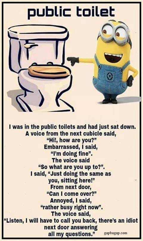 Public Toilet Minion Quote Pictures, Photos, and Images for Facebook