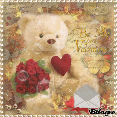 my valentine rose bear