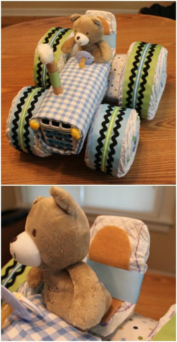 tractor diaper cake ideas