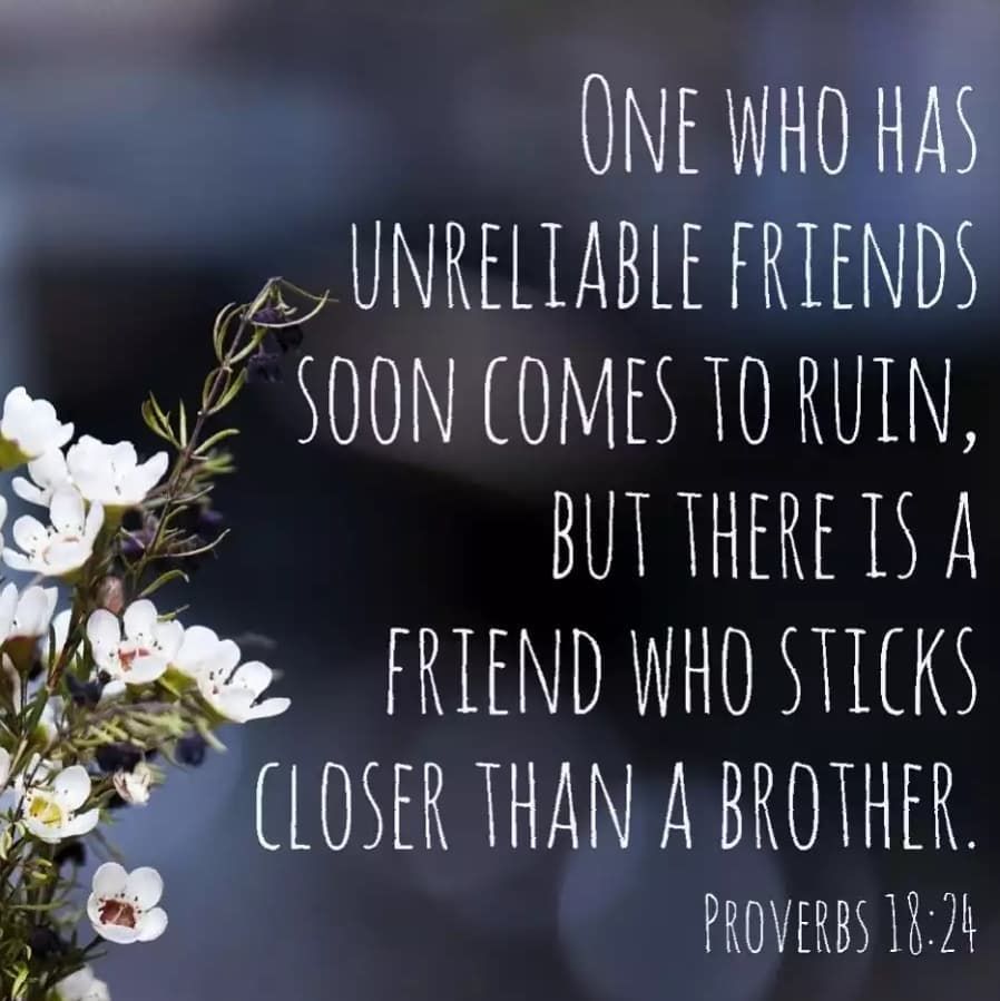 One Who Has Unrealiable Friends Soon Comes To Ruin, But There Is A