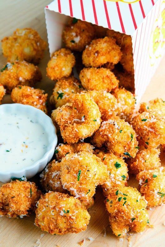 Crispy Parmesan Cauliflower Bites Pictures Photos And Images For Facebook Tumblr Pinterest And Twitter