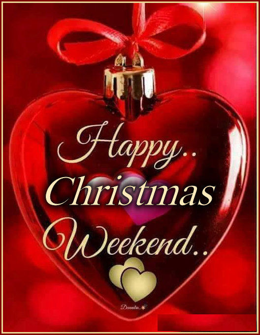 Red Heart Happy Christmas Weekend Quote Pictures, Photos, and Images