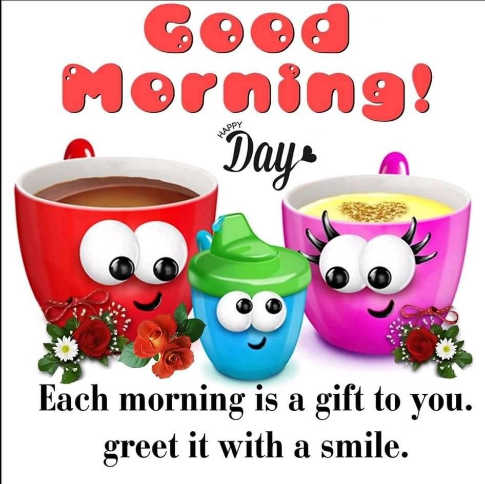 Each Morning Is A Gift To You. Great It With A Smile Pictures, Photos