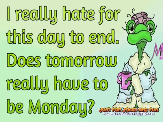 Does Tomorrow Really Have To Be Monday? Pictures, Photos, and Images
