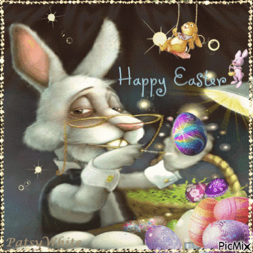 Rabbit Painting Egg Gif Pictures, Photos, and Images for Facebook, Tumblr, Pinterest, and Twitter